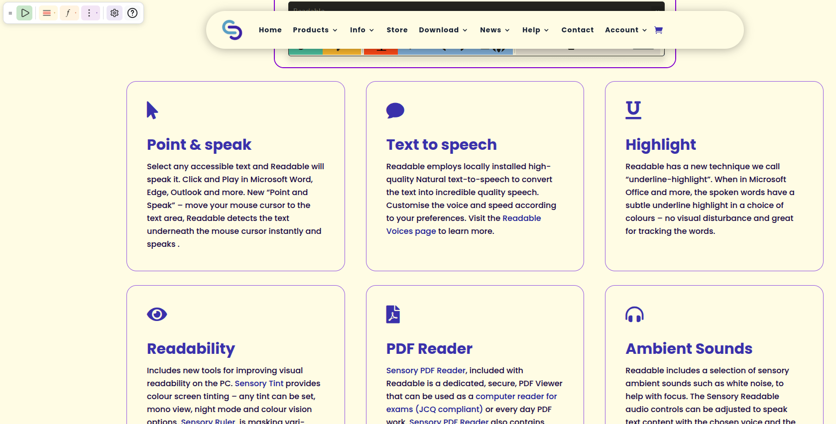 A web page with a pale yellow colour tint applied across the whole screen